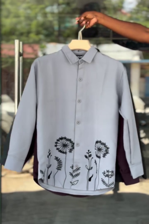 Premium Slim Fit Floral Artistry Party Shirt